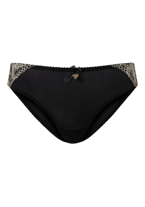 TWINSET tulle-panelled briefs - Black