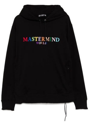 Mastermind World logo-embroidered hoodie - Black