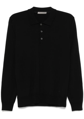 Corneliani virgin wool polo shirt - Black