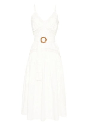 TWINSET floral-embroidered dress - Neutrals