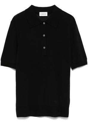 P.A.R.O.S.H. fine-knit polo top - Black