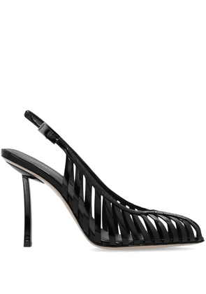 Le Silla Cage leather 100mm sling back pumps - Black