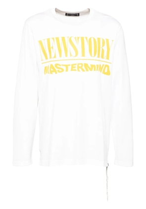 Mastermind World logo print long-sleeves T-shirt - White