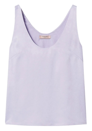 TWINSET scoop-neck top - Purple