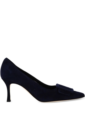 Manolo Blahnik heel buckle pumps - Blue