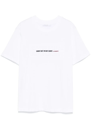 Patrizia Pepe embossed-slogan T-shirt - White