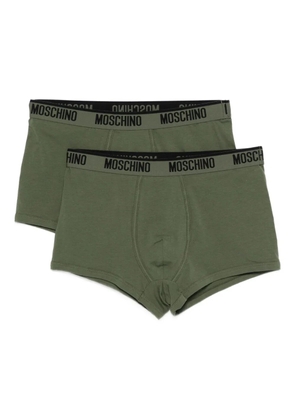 Moschino logo-waistband boxers (pack of two) - Green