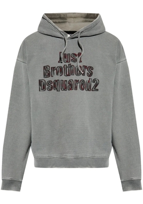 DSQUARED2 logo-print hoodie - Grey