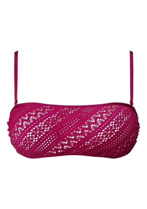 TWINSET lace-embellished bikini top - Purple