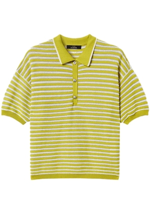 TWINSET lurex striped polo shirt - Green