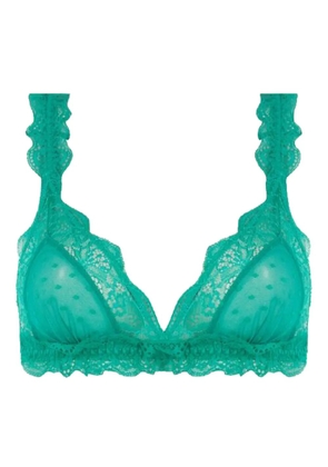 Love Stories lace ruffled bralette - Green