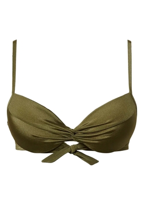 TWINSET ruched bikini top - Green