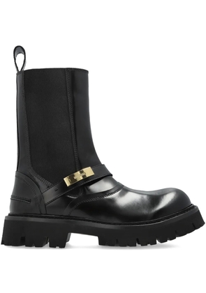 Moschino strap-detail chelsea boots - Black
