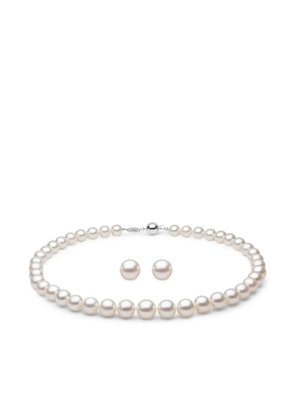 Yoko London pearl necklace and earrings set - White