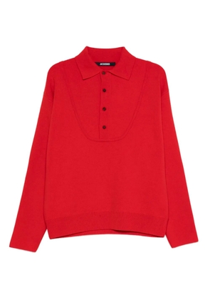 Jacquemus polo-neck buttoned sweater - Red