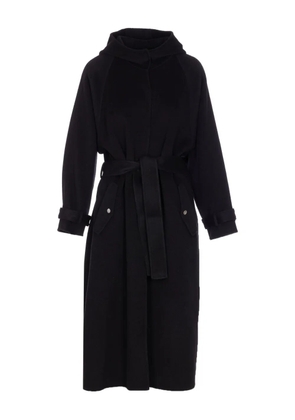PINKO hooded belted coat - Black