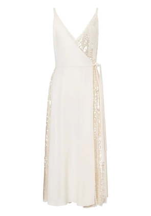 Philosophy Di Lorenzo Serafini sequinned wrap dress - Neutrals