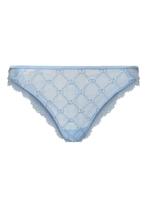 TWINSET frayed lace thong - Blue