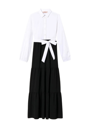 TWINSET poplin-tiered maxi dress - Black