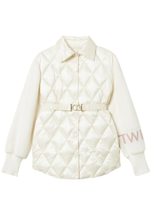 TWINSET panelled quilted jacket - Neutrals