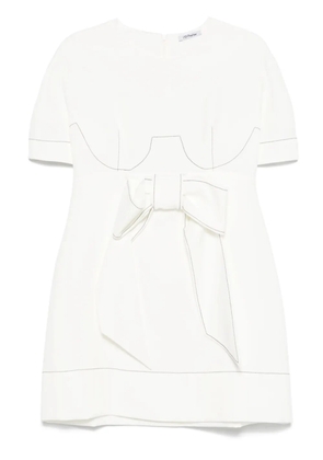 Parlor contrast-stitching mini dress - Neutrals