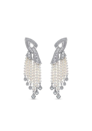 Yoko London Cleopatra pearl and diamond earrings - Silver