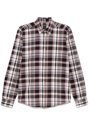 BOSS plaid-check shirt - Red
