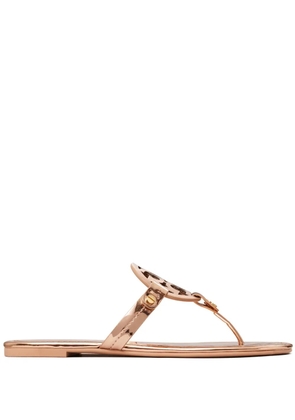 Tory Burch Miller metallic-leather sandals - Pink