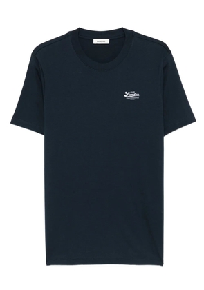 SANDRO logo-print crew-neck T-shirt - Blue