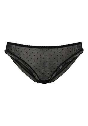 TWINSET Plumetis tulle briefs - Black