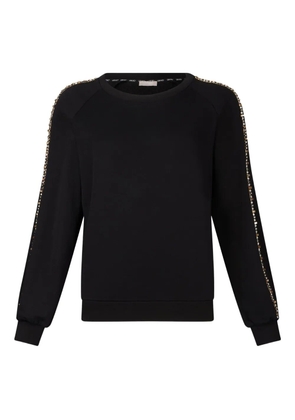 LIU JO rhinestone-embellished crew-neck sweatshirt - Black