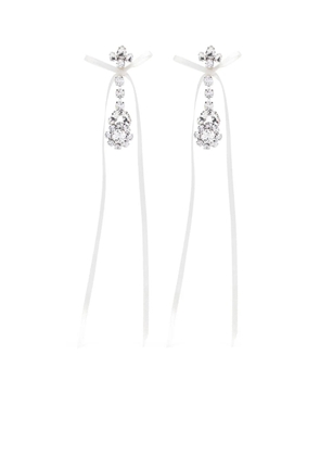 Simone Rocha Bow Ribbon drop earrings - White