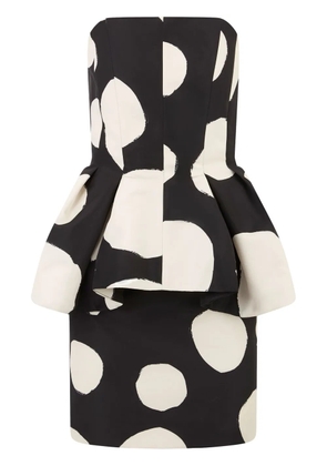 Nina Ricci peplum-waist mini dress - Black