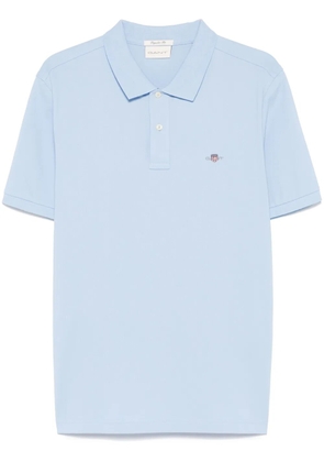 Gant shield-motif short-sleeve polo shirt - Blue