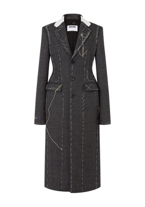 Moschino tailored-seam coat - Grey