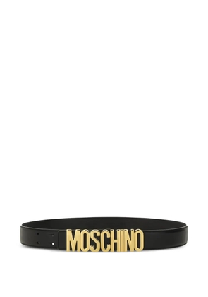 Moschino logo-buckle belt - Black