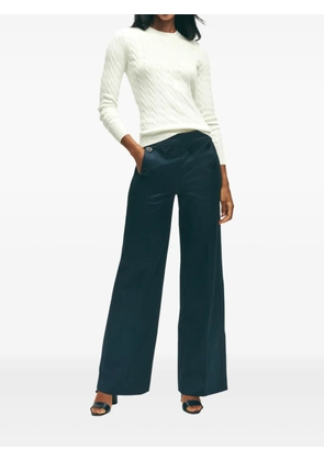 Brooks Brothers lace-up wide-leg trousers - Blue