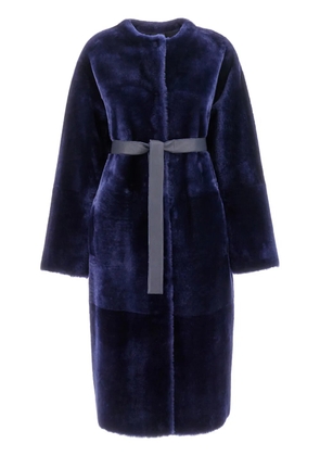 Blancha shearling reversible coat - Blue
