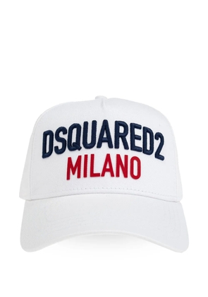 DSQUARED2 logo-embroidered cap - White