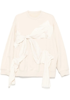 JNBY bow-detail cardigan - Neutrals