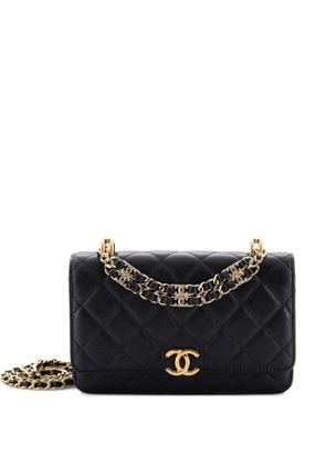 CHANEL Pre-Owned Coco First Wallet on Chain Quilted Caviar crossbody bag - Black