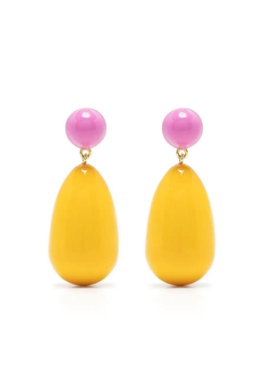 Eshvi two-tone tear drop earrings - Yellow