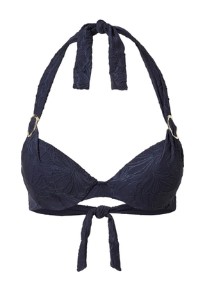 TWINSET floral-jacquard bikini top - Blue