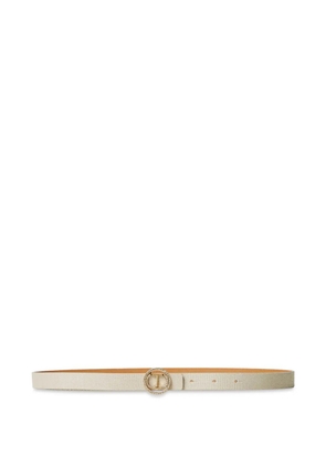 TWINSET lizard skin-effect leather belt - White