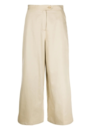 ASPESI wide-leg cotton trousers - Neutrals