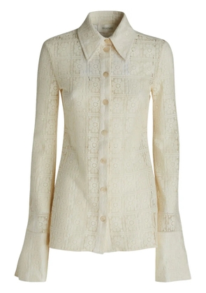 Sportmax floral-lace shirt - Neutrals