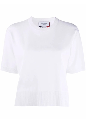 Thom Browne RWB intarsia-knit top - White
