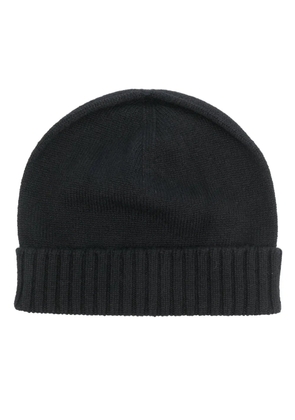 Malo ribbed-trim cashmere beanie - Black