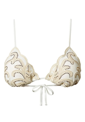 TWINSET knitted bikini top - White