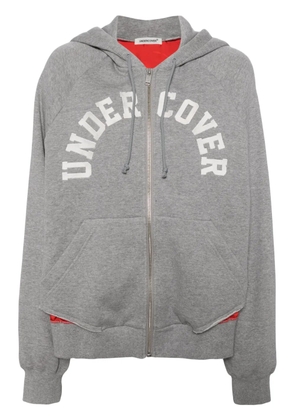 Undercover logo-embroidered hooded jacket - Grey